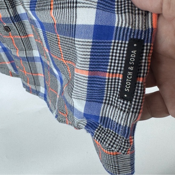 Scotch & Soda Blue and Red Casual Button Down Shirt - Picture 7 of 10